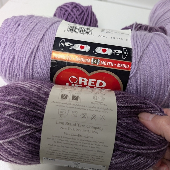 Destash Yarn Vanna's choice Purple Mist, Red Heart Super Saver Pale Plum & more! - Picture 9 of 10